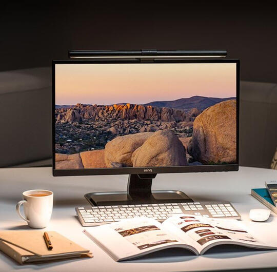 BenQ ScreenBar e-Reading LED Task Lamp with Auto-Dimming and Hue Adjustment Features
