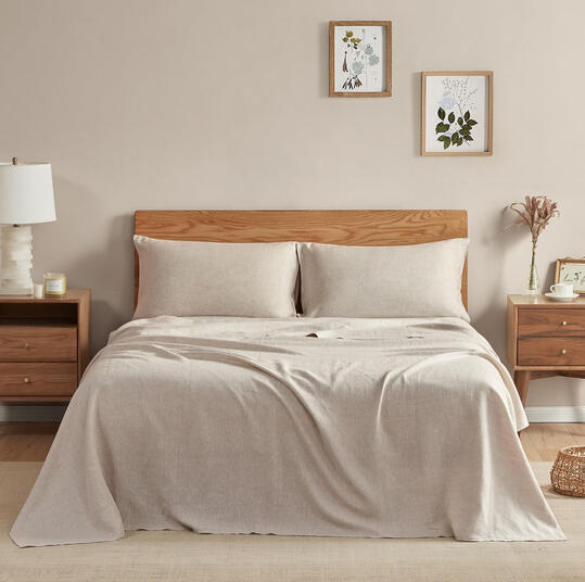 DAPU 100% Pure Linen Sheets Set Queen